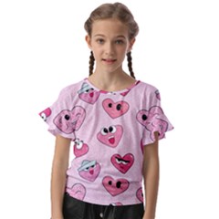 Kids  Cut Out Flutter Sleeves 