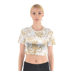 Flowers Shading Pattern Cotton Crop Top from ArtsNow.com