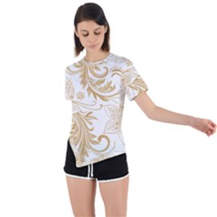 Asymmetrical Short Sleeve Sports T-Shirt 