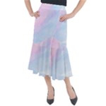 watercolor clouds2 Midi Mermaid Skirt