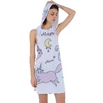  Cute unicorn cats Racer Back Hoodie Dress