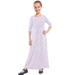 unicorns pattern Kids  Quarter Sleeve Maxi Dress