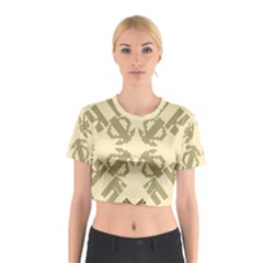 Abstract pattern geometric backgrounds   Cotton Crop Top from ArtsNow.com