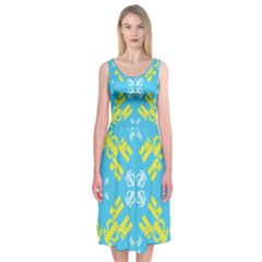 Abstract pattern geometric backgrounds   Midi Sleeveless Dress from ArtsNow.com