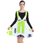 Abstract pattern geometric backgrounds   Plunge Pinafore Dress