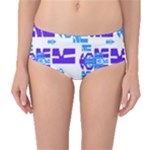Abstract pattern geometric backgrounds   Mid-Waist Bikini Bottoms
