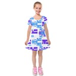 Abstract pattern geometric backgrounds   Kids  Short Sleeve Velvet Dress