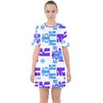 Abstract pattern geometric backgrounds   Sixties Short Sleeve Mini Dress