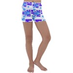 Abstract pattern geometric backgrounds   Kids  Lightweight Velour Yoga Shorts