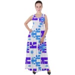 Abstract pattern geometric backgrounds   Empire Waist Velour Maxi Dress