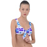 Abstract pattern geometric backgrounds   Front Tie Bikini Top