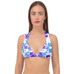 Abstract pattern geometric backgrounds   Double Strap Halter Bikini Top
