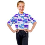 Abstract pattern geometric backgrounds   Kids Mock Neck Tee