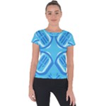 Abstract pattern geometric backgrounds   Short Sleeve Sports Top 