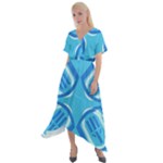 Abstract pattern geometric backgrounds   Cross Front Sharkbite Hem Maxi Dress