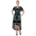 Abstract pattern geometric backgrounds   Front Wrap High Low Dress
