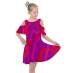 Abstract pattern geometric backgrounds   Kids  Shoulder Cutout Chiffon Dress