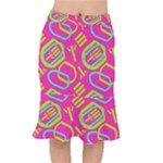 Abstract pattern geometric backgrounds   Short Mermaid Skirt