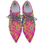 Abstract pattern geometric backgrounds   Pointed Oxford Shoes
