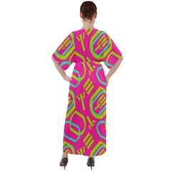 V-Neck Boho Style Maxi Dress 