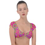 Abstract pattern geometric backgrounds   Cap Sleeve Ring Bikini Top