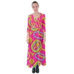 Abstract pattern geometric backgrounds   Button Up Maxi Dress