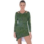 Green carpet Asymmetric Cut-Out Shift Dress