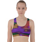 Puzzle Landscape In Beautiful Jigsaw Colors Back Weave Sports Bra