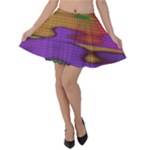 Puzzle Landscape In Beautiful Jigsaw Colors Velvet Skater Skirt