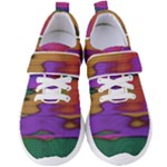 Puzzle Landscape In Beautiful Jigsaw Colors Women s Velcro Strap Shoes