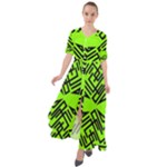 Abstract pattern geometric backgrounds   Waist Tie Boho Maxi Dress
