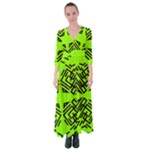 Abstract pattern geometric backgrounds   Button Up Maxi Dress