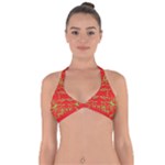 Abstract pattern geometric backgrounds   Halter Neck Bikini Top