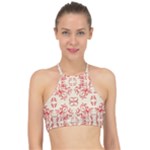 Abstract pattern geometric backgrounds   Racer Front Bikini Top