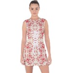 Abstract pattern geometric backgrounds   Lace Up Front Bodycon Dress