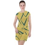 Abstract pattern geometric backgrounds   Drawstring Hooded Dress