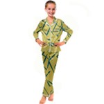 Abstract pattern geometric backgrounds   Kid s Satin Long Sleeve Pajamas Set