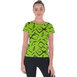 Abstract pattern geometric backgrounds   Short Sleeve Sports Top 