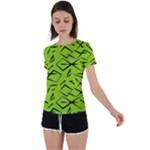 Abstract pattern geometric backgrounds   Back Circle Cutout Sports Tee