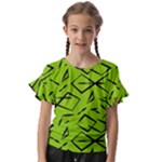 Abstract pattern geometric backgrounds   Kids  Cut Out Flutter Sleeves