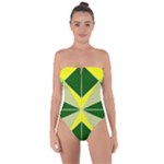 Abstract pattern geometric backgrounds   Tie Back One Piece Swimsuit