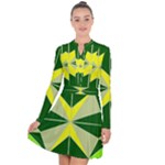 Abstract pattern geometric backgrounds   Long Sleeve Panel Dress