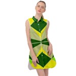 Abstract pattern geometric backgrounds   Sleeveless Shirt Dress