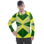 Abstract pattern geometric backgrounds   Men s Pique Long Sleeve Tee