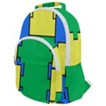 Abstract pattern geometric backgrounds   Rounded Multi Pocket Backpack