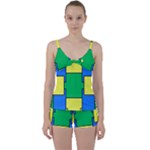 Abstract pattern geometric backgrounds   Tie Front Two Piece Tankini