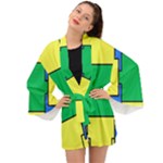 Abstract pattern geometric backgrounds   Long Sleeve Kimono