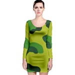 Abstract pattern geometric backgrounds   Long Sleeve Bodycon Dress