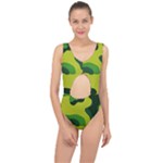 Abstract pattern geometric backgrounds   Center Cut Out Swimsuit