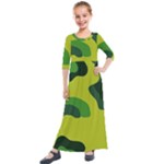 Abstract pattern geometric backgrounds   Kids  Quarter Sleeve Maxi Dress